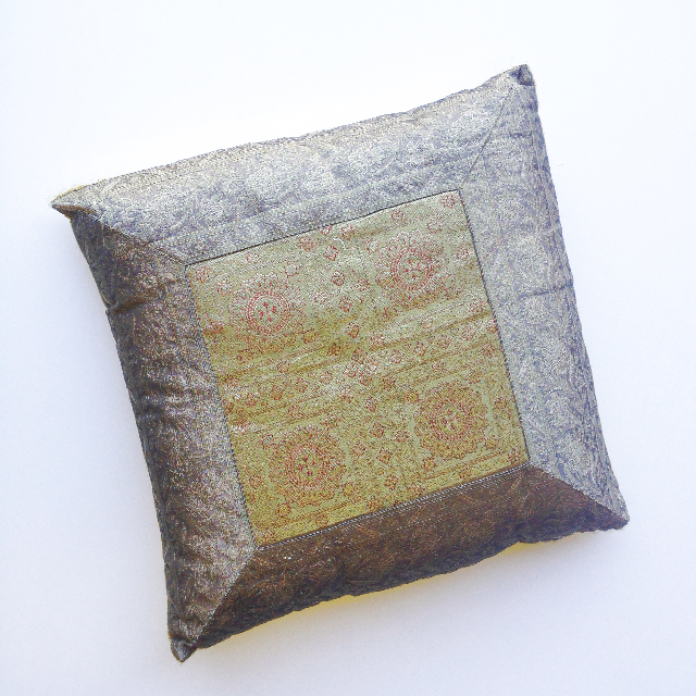 CUSHION, Indian - Yellow Silver 2